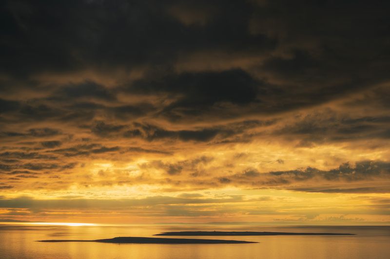 sunset, kola pennsula, kola, northern, landscape, sunlight, clouds, island, Закат на полуострове Рыбачий.photo preview