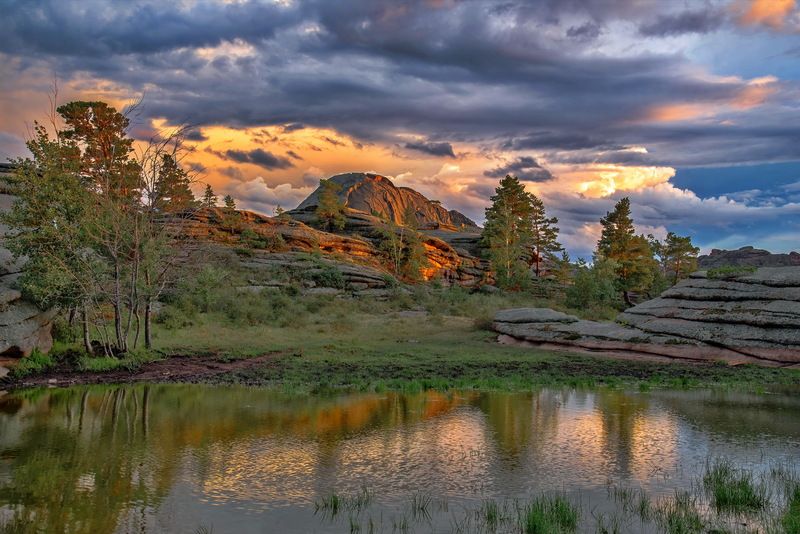 горы торайгыр баянаул Закат в Баянаулеphoto preview