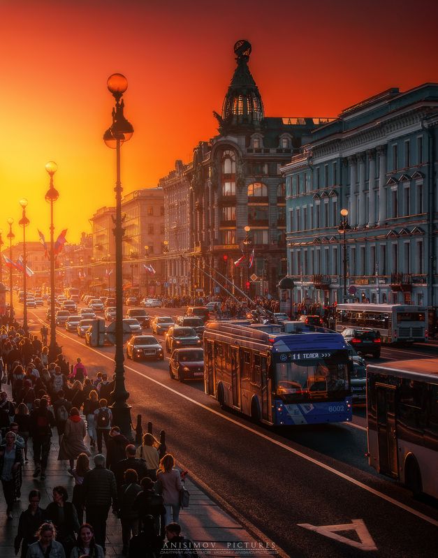 закат санкт-петербург  Жаркий вечер на Невскомphoto preview