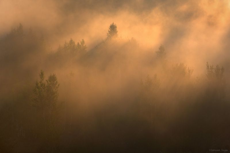 пейзаж, горы, рассвет, урал, россия Утроphoto preview