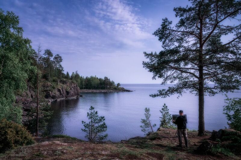 Пейзаж, скалистый берег, морской пейзаж, Валаам Скалистый берегphoto preview