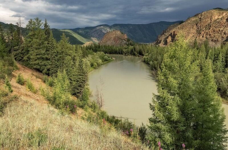 алтай, непогода, чуя,солнце, тучи Чуя перед дождемphoto preview