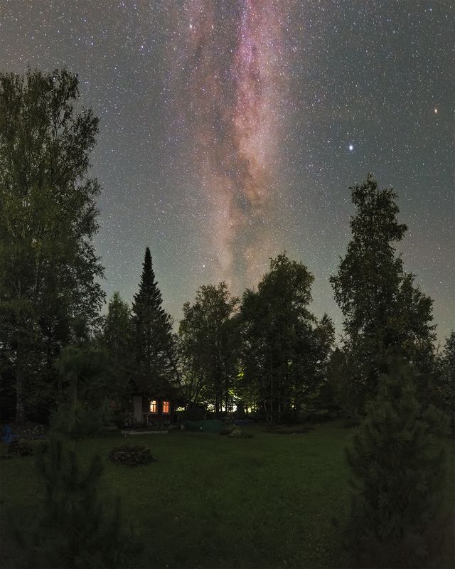 астрофото, астрофотография, ночь, астрономия, астропейзаж, млечный путь, звезды, ночное небо, night, nightphotography, stars, milkyway, longexposure Тихое таежное счастьеphoto preview