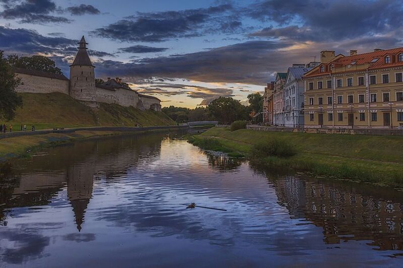 лето, небо, река, кром Вечер... Перед дождем...photo preview