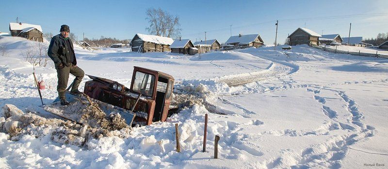 зимняя, сказка Как утопили в Ояти трелевочник...photo preview