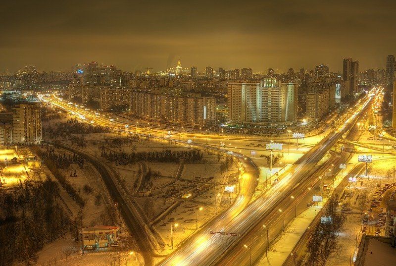 город, москва, крыша, крыши, закат, вечер, зима От Поклонки до Велл-Хаусаphoto preview