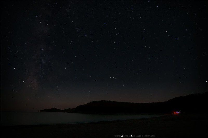 ночь, бухта, валентин, море, приморье, лазо, дмитрий, корнилов, млечный, путь, звёзды, фотосайт, северные, земли ***photo preview