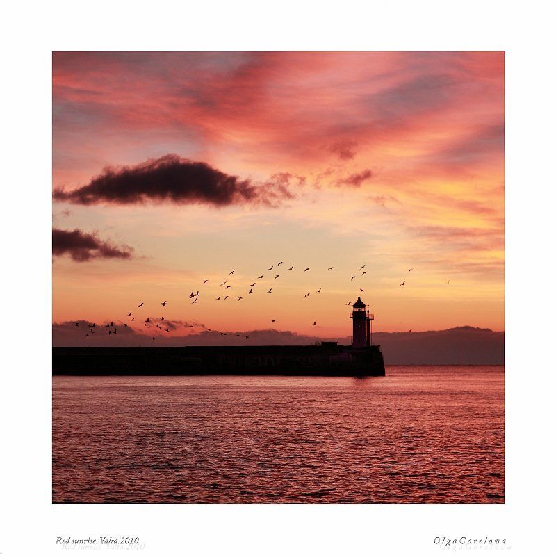 red sunrise, фото, пейзаж, рассвет, юбк, крым, ялта Red Sunrise фото превью