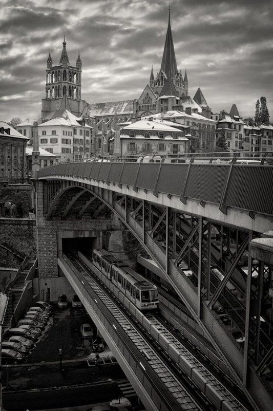 швейцария, лозанна, город, замок, история, архитектура, здание, дом, метрополитен, поезд, дорога, мост, dyadyavasya Метрозамокphoto preview