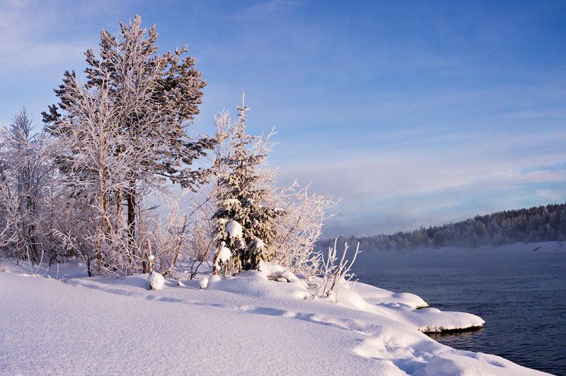 пейзаж,север,зима, Февральским ясным днем на Ниве... фото превью