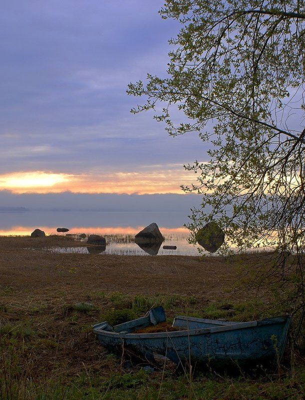 утро, лодка, высоцк Утро..лодкаphoto preview