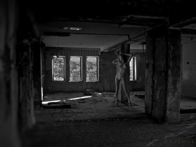 ню, портрет, девушка, ч/б Ray of lightphoto preview