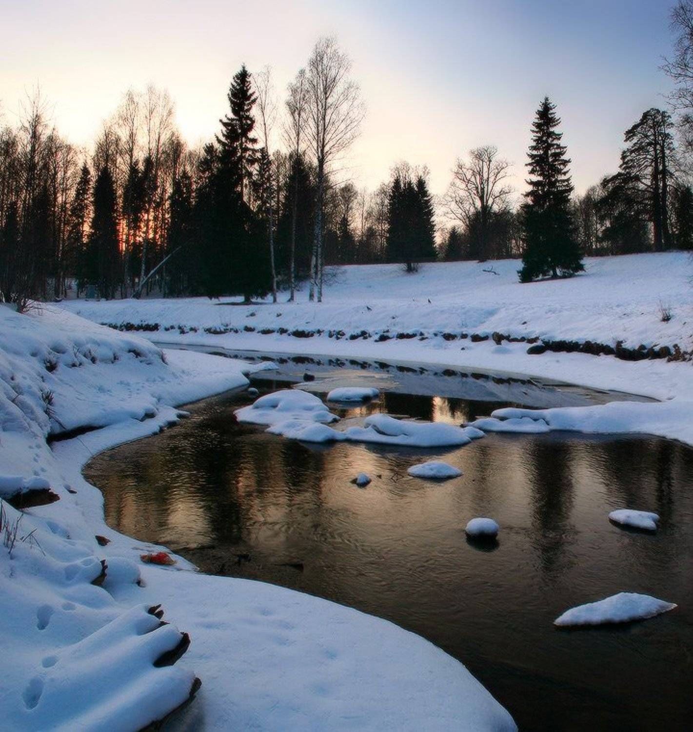 Зимняя река. Автор: Viktor Kalechenkov , Viktor Kalechenkov