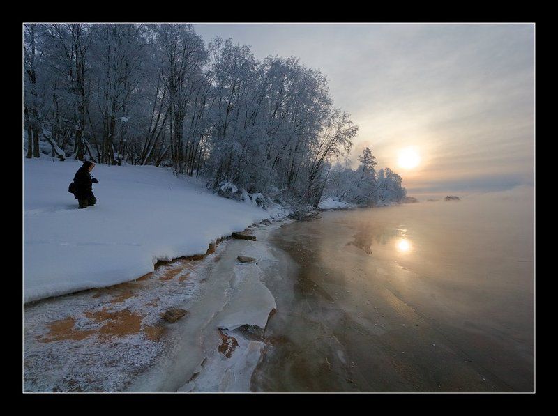 вуокса Морозное утро на речкеphoto preview