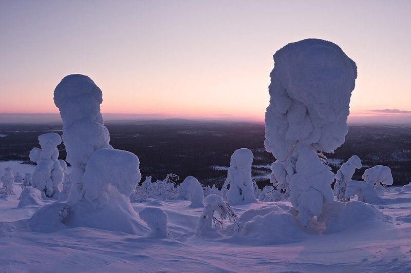 пейзаж,зима,вечер Днесь на Лысой 2 фото превью