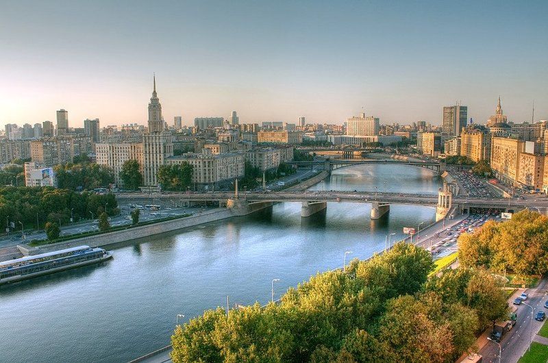 крыша, крыши, город, москва, лето, река, день, солнце ...photo preview