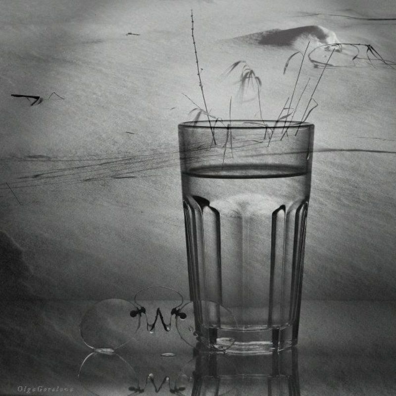 натюрморт, стекло, чб, фото глоток весны фото превью