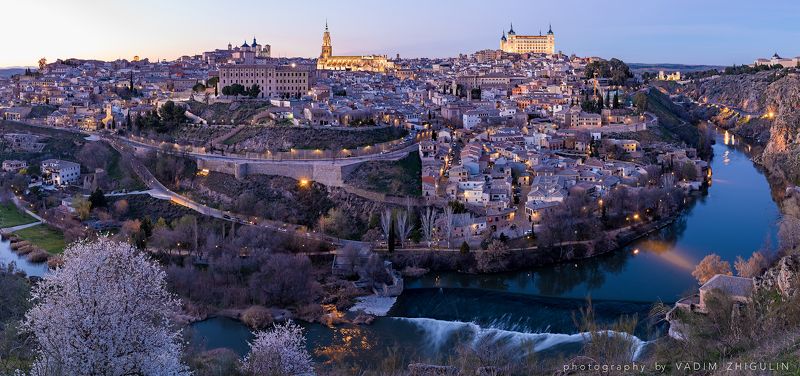 Cityscape, Dusk, Panorama, Spain, Spring, Sunset, Toledo Весенний вечер в Толедоphoto preview