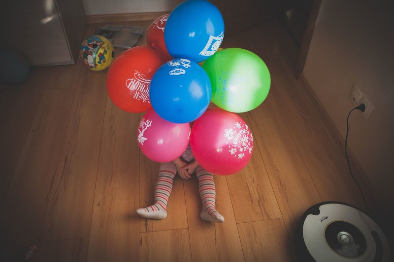 дети, детская фотография, шарики photo preview