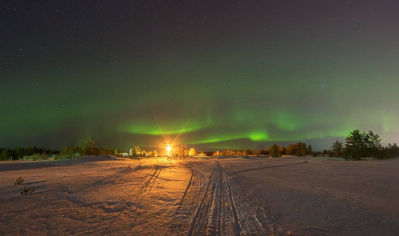 aurora borealis, komi, pechora, коми, печора, север, северное сияние, Игорь Подобаев
