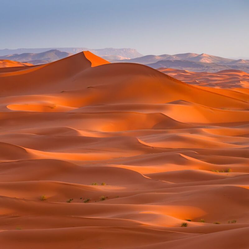 maroc, marocco, sahara desert, desert, sand, orange, light, марокко, пустыня, сахара, пейзаж, дюны, песок  photo preview