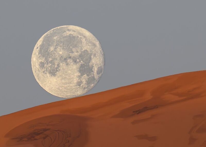 maroc, marocco, sahara desert, desert, sand, orange, light, марокко, пустыня, сахара, пейзаж, дюны, песок, moon, луна photo preview