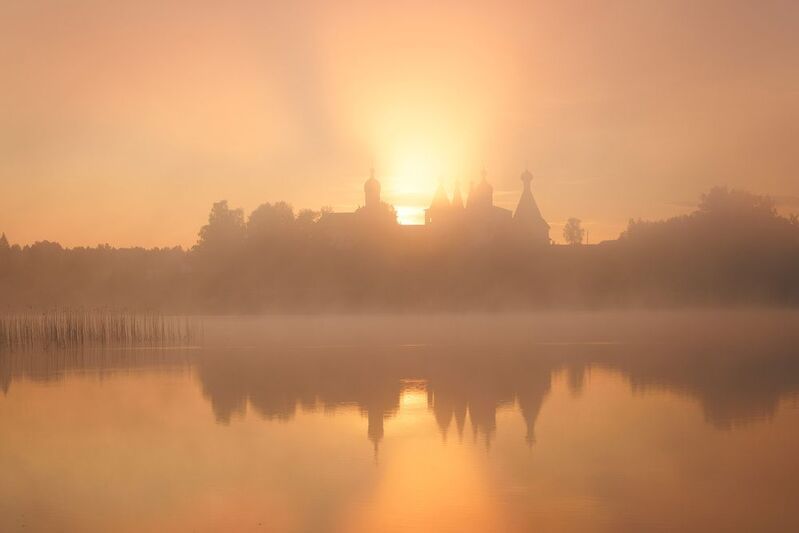 феропонтово, утро, рассвет, туман Ферапонтовоphoto preview