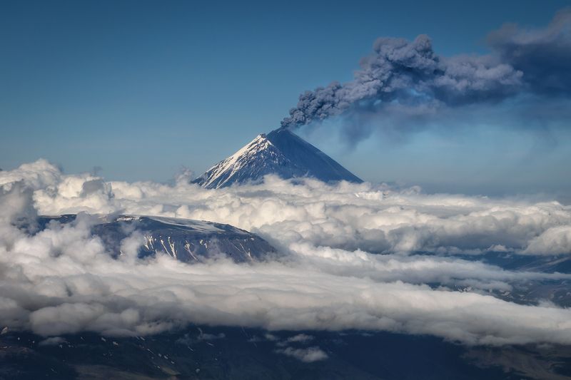 камчатка Нестандартный ракурс на Ключевскую сопку.photo preview