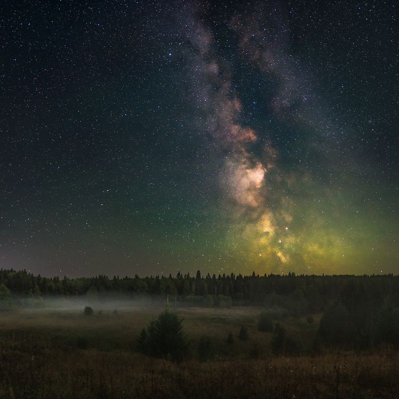 Млечный путь над д.Куропашка.photo preview