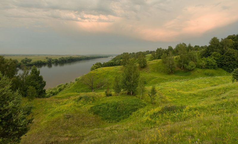 лето, июнь, вечер, река Тихий летний вечерphoto preview