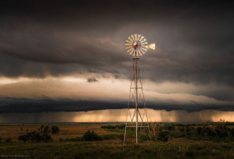 texas, usa, landscape, spring, nature, outdoors, clouds, cloud, sky, storm, thunderstorm, weather, arcus, windmill May on the Southern Plains (Май на Южных равнинах)photo preview