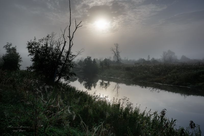 В рассветной дымке, река Бирь фото превью