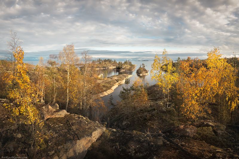 ладожские острова, карелия, ладога, шхеры, скалы, сортавала, бухта, бараньи лбы Занавес уходящей осениphoto preview