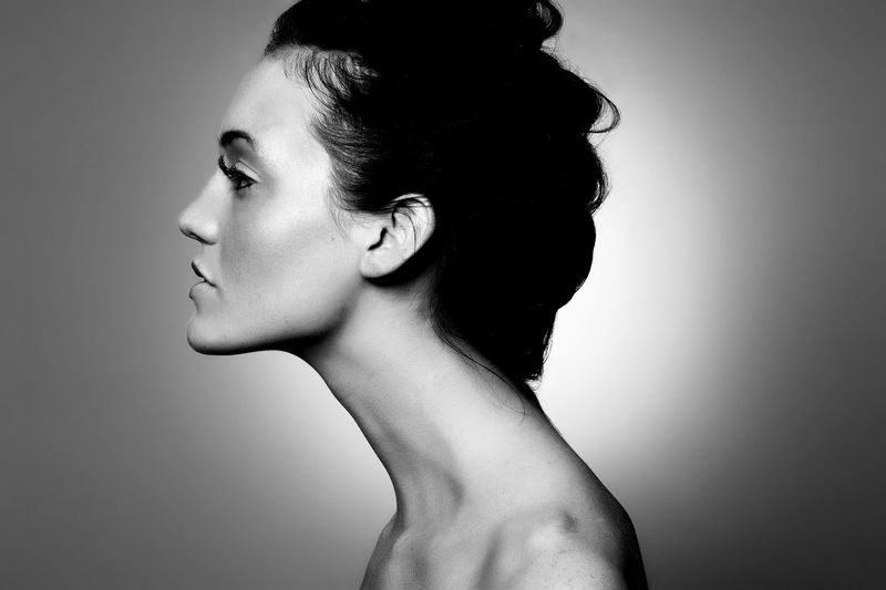 portrait, beauty, studio, monochrome, model Emily фото превью