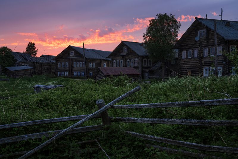 кимжа, архангельская область, белая ночь Белая ночь в Кимжеphoto preview