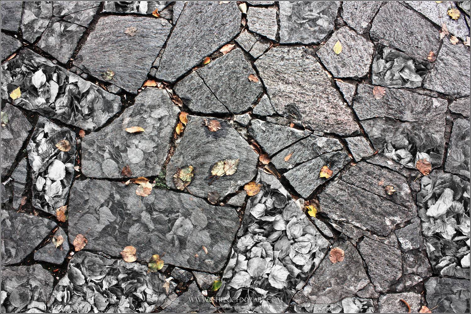 осень, абстракция, осенняя листва, октябрь, литография,палитра, оттиск, минимализм, Пшеничный Андрей