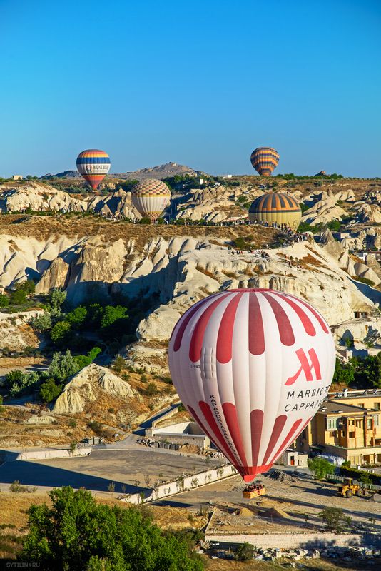 каппадокия, турция, воздушные шары, воздухоплавание, фестиваль, разноцветный, путешествие, экскурсия, поездка, тур, фон, романтичный, небо, пейзаж, достопримечательность., , Воздушные шары в небе Каппадокии. Турцияphoto preview