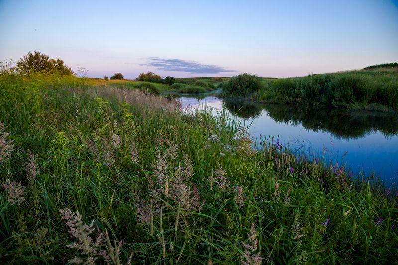 вечер, река Ранним утромphoto preview