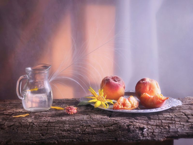 натюрморт, персики, лето, плоды, still life, summer sweets  Для двоих photo preview