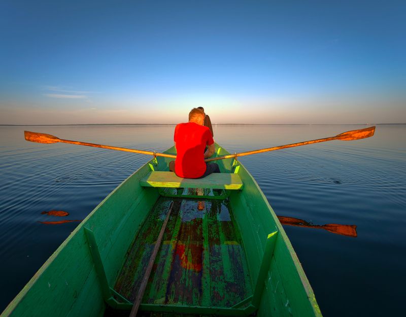 закат на озереphoto preview