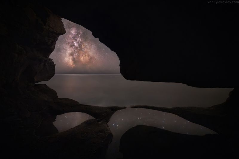 казахстан, фототур, яковлевфототур, мангистау, мангышлак, айракты, босжира, устюрт, карынжарык, тузбаир, торыш, туйесу, сенек Ночь в Голубой бухтеphoto preview