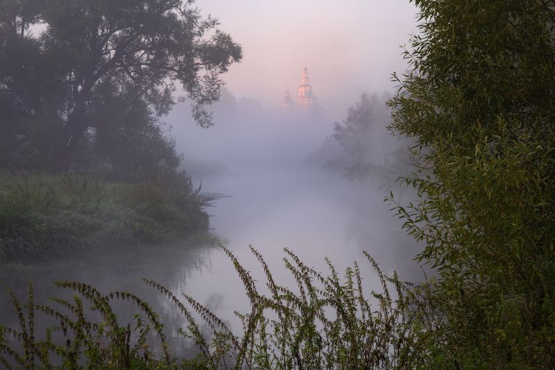 истра, храм, подмосковье, утро, туман, осень Осеннее утроphoto preview