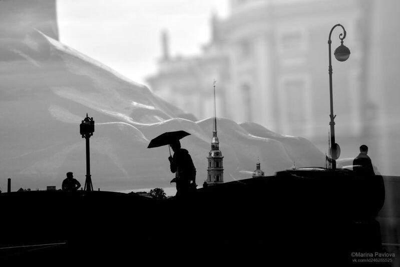 город, архитектура, санкт-петербург, осень,чб фото, чёрно-белое фото Наступила осень...photo preview