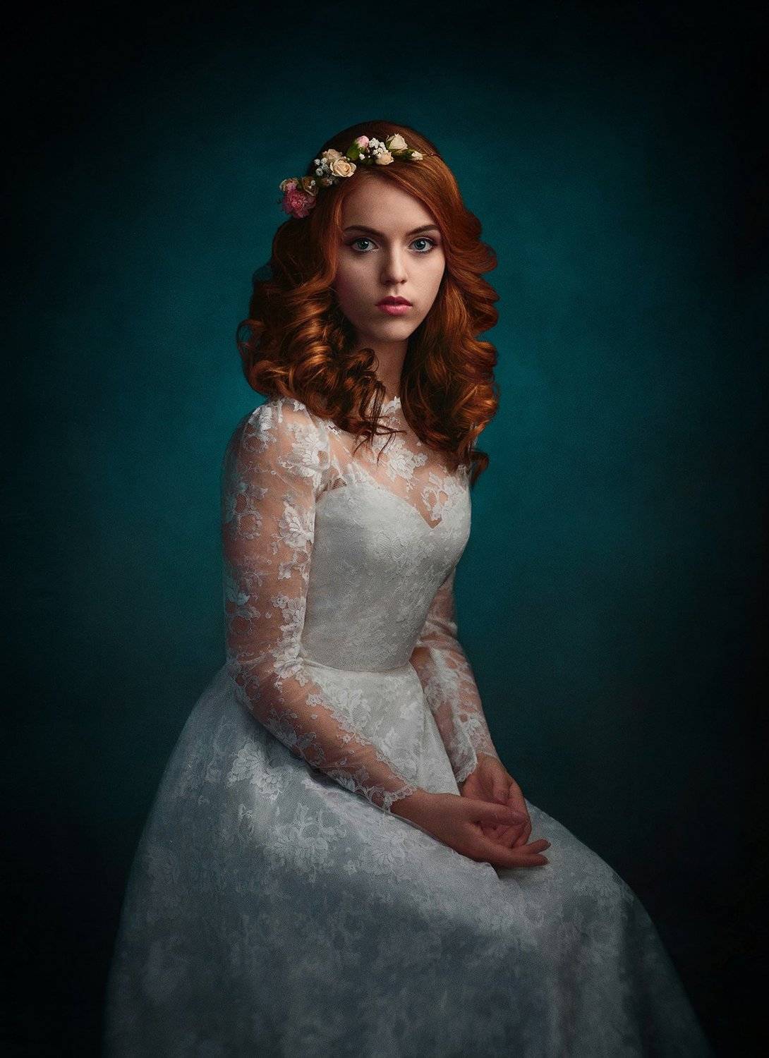 Венок, Девушка, Портрет, Свет, Студия, Тень, Александр Жосан