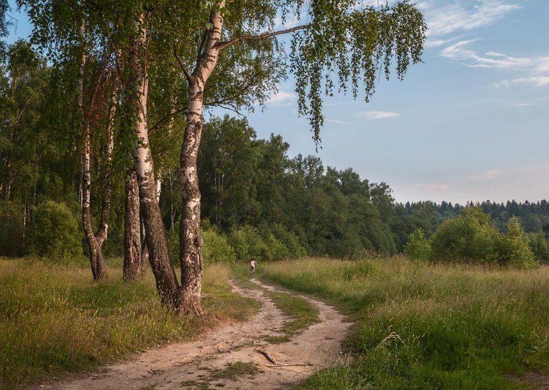 Девушка, Дорога, Лето Летними дорогамиphoto preview