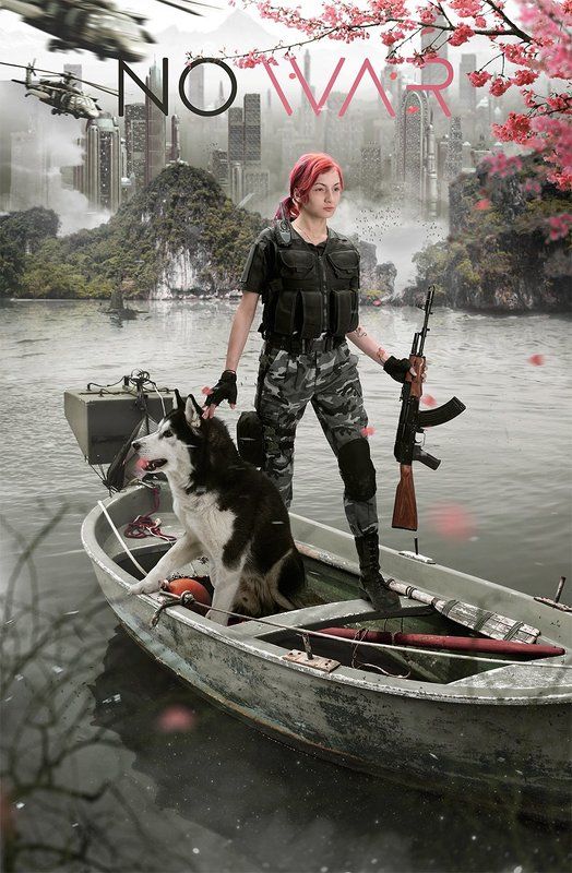 war, retouch, photoshop, collage, sony NO WARphoto preview