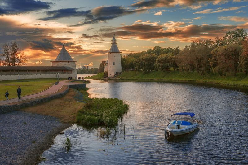 лето, небо, река, природа Вечер...photo preview