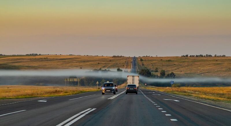 утренний туман, дорога, путешествие, природа, волгоградская область Все в движении...photo preview