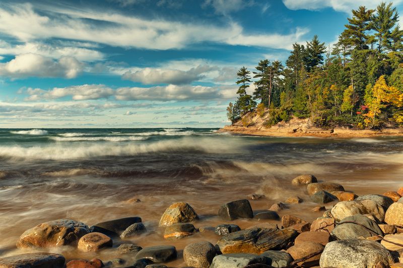 lake superior, upper peninsula of michigan, pictured rocks photo preview