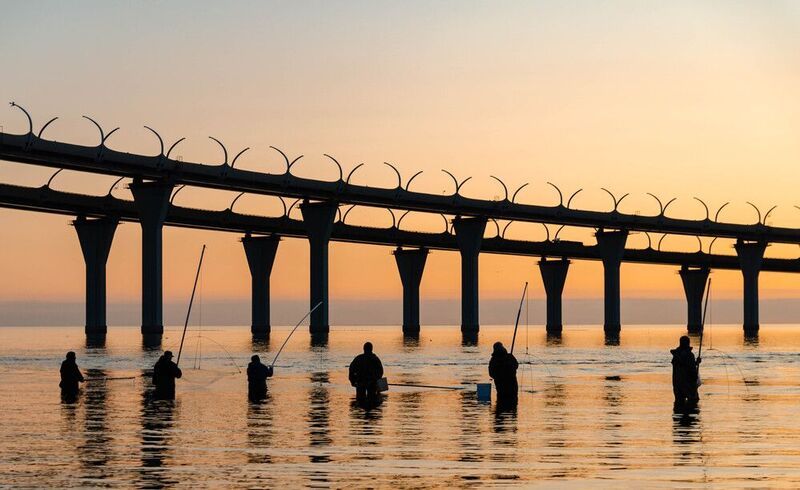 санкт-петербург, питер, петербург, спб, закат, зсд, мост, люди, залив, финский залив,  bay, sunset, bridge,  пейзаж,  landscape,  город, city, городской пейзаж, канонерский остров, канонерка Закат ЗСДphoto preview